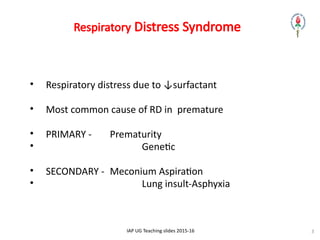 Respiratory distress syndrome in newborn | PPT