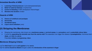 Arm Induction Method of induction of labour in obstetrics | PPTX