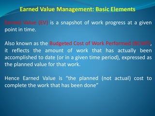Project monitoring and controlling with earned value management | PDF