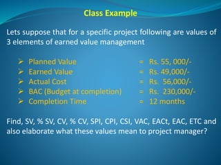 Project monitoring and controlling with earned value management | PDF