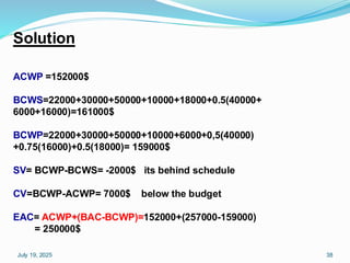 Project monitoring and controlling with earned value management | PDF