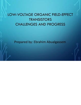 Low voltage organic field effect transistor | PDF
