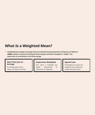 Weighted Values Understanding Weighted Mean and its applications.pptx