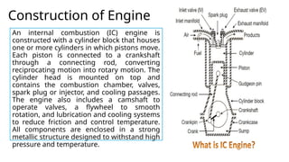 Comprehensive Introduction to Internal Combustion Engines: Components ...