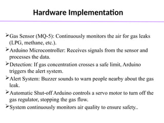 Gas and fire detection system using Arduino | PPTX