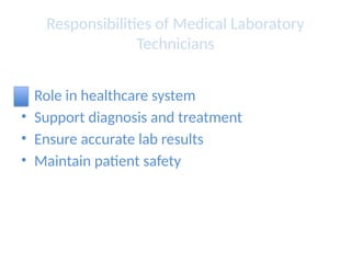 Lab Responsbility Comprehensive Roles and Responsibilities of Medical Laboratory ...