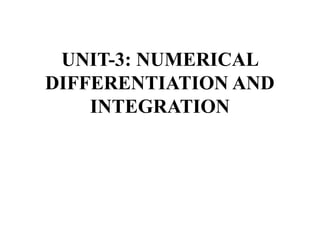 Numerical Differentiation and Integration Using Newton's Difference ...