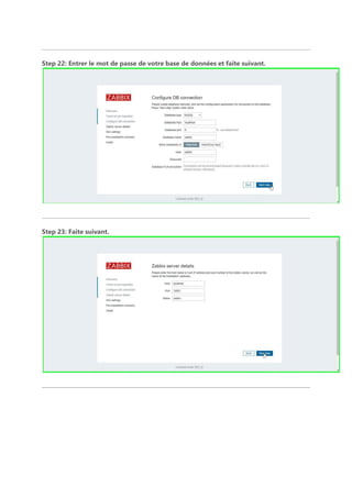 Step 22: Entrer le mot de passe de votre base de données et faite suivant.
Step 23: Faite suivant.
 