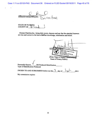 Case 1:11-cv-20120-PAS Document 58       Entered on FLSD Docket 09/16/2011 Page 40 of 76



                        t        $
                                 '
                                 1
                                 '
                                              !
                                              ,
                        ,        .
                        ?                 W
          DI A
            SM        RI ES,N C. '
                       TI I               z.            .
                                         . k- C.
                                            e-



          SAE FLV/ .
          TTO FO A
                 '
                 u
          COUNW OF                   .
                                         )
                                         j

           D im asCbl tesync. bei dul s n, depos and s t t atache Anm s
              s       m'i l , ng y wor          es    ay hat he t d  wer
          ar t ueand c r t t bes ofe e u ow l , i or i and belef
            er        or ect o he t     r     edge nf maton      i .

                                                            *.
                                                                 :
                                                                 h
                                                                 .                $.
                                                                                   .
                                                                                   ,   7
                                                                                       p    t
                                                                     .
                                                                     ?
                                                                                            I
                                                                     N'
                                                                      .
                                                                                   '
                                                                                   q
                                                                          xç
                                                                          ,.
                                                                           j     j!
                                                                                  j
                                                        .
                                                                         ï
                                                   NO                    # R
                                                                          *
                                                        *     $ Logyp yy, e f o
                                                                 o tr v;
                                                        Y < w 7 uyv ch*et Yt o Flr a
                                                        s w        k
                                                                   x             jN
                                                                 o.k
                                                                   yr      sx x mmy y yy y yyy
                                                                             pj c syos y
                                                                                 ugyy y
                                                                                    y y
                                                   ( i Typeo Stmp
                                                   Prnt     r a     ''
                                                    Na ofNo Pu i)
                                                      me        blc

         Per onaly Known
            s l              OR Produced I ntlcaéon
                                          de i
         Type ofI i i Pr
                 dentscaton oduced:
         SWORN TOM D S CRmEDb fr mehs- dyo J2k'
                      UBS    eoe ti 1 a f j JzN
                                           ê /
                                           x '                                                   2011
                                                                                                 ,

         M y comm i son expi :
                   ti      res




                                              10
 