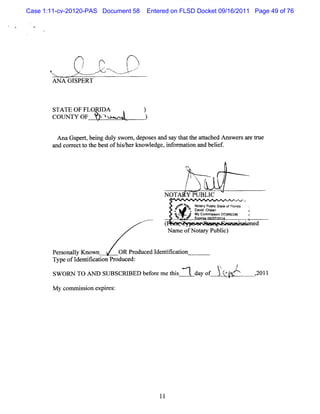 Case 1:11-cv-20120-PAS Document 58         Entered on FLSD Docket 09/16/2011 Page 49 of 76




      '



                      )
                      /   /
                          lN
                           '       :
                      '      ,
                          4.-' .
                            -'
                            .      î   '
                  .                t .V
                                     .-

          AN A G ISPERT




          CAEYFO)A . )
          SUTFFjD
           TTOOL ,
           ON    w.  )
            A na G s r , i d y s o n,de e a s y t tt a t c A ns e sa e t u
                    pe t be ng ul w r  pos s nd a ha he ta hed w r r re
          a c r ctt t bes ofhi/ knowldge,i or ton a be if
           nd ore o he t          sher    e    nf ma i nd le .
                                                '



                                                           G

                                                               i -.
                                                            /'         /   t
                                                           l          !j
                                                           J                -
                                                    NOT     Y PU BLIC
                                                                                *
                                                                                .           ' i'
                                                                                            %A'
                                                                                              y

                                                       *
                                                        px > A. Nour Chaetst eofror
                                                          'Y o
                                                               Q Davd pu ic at l i
                                                                    i
                                                                     y bl i        da
                                                                                                  -
                                                                                                  v
                                                                                                  ;
                                                        l c. . < Mycommison 0D98539
                                                                         si        6              .
                                                                                                  ;
                                                      .
                                                        *        E i
                                                                  xr        /4      .         @
                                                                                                   *

                                                    ( ,                                            ned
                                                     Na ofNotr Publc)
                                                       me   ay    i

          Per onaly Know n
             s l              OR Produc I ntf a i n
                                       ed de ik to
          Typeofl ntf to Pr uc d:
                  de ika i n od e
                                                                           .-
                                                                           -x


          SW ORN TO A N D SU B SCRIBED bef m e t s
                                          ore   hi               day of    bc.gK
                                                                            - zr/
                                                                             >      ,   ,              z(1J
                                                                                                       ,)

          M y com m i s on e r :
                    s i xpies
 