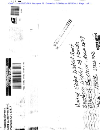 :+ aF JD
                    : c z
                     3 -r
                       -J
                       C-
            Case 1:11-cv-20120-PAS Document 73 Entered on FLSD Docket 11/29/2011 Page 11 of 11




                           M*
                      (
                      .
                           *:
                           G>   œ
                          rt
                          .*    c
                                a
                          Qw    -
                          k
                          Kr
                          tm
                           o
                          31
                                        I                                 1f .
                                                                           z
                                                                                 !.
                                                                                 *,
                                                                                 ,N
                                                                                 êf
                                                                                 l.
                                                                                 k.'
                                                                                   .


                                                                         z x, t
                                                                         9. :. l
                                                                          -u < /
                                                                        x p
                                                                        t s
                                                                       r
                                                                       . ,    N#
                                                                               .
                                                                   '
                                                                   .
                                                                   .     .'
                                                                         ..
                                                                  Y ='.
                                                                         ,.
                                                                  . .' ;'>
                                                                        'o
                                                                         '%  p
                                                                        11                                   '
                                                              k. .i;
                                                              = l
                                                              J . .,
                                                              1
                                                              x
                                                              '
                                                                  c
                                                                  <'
                                                                   vD
                                                                                                             v    V
                                                                  'k
                                                                  g*                                             ! =
                                                                                                     #
                                                                                                     /
                                                                                                                     # %
                                                                                                                     .




                                                                                          V/ >
                                                                                             z                       , <
                                                                                                                     k
                                                                                                                     <

                                                                                       A -    A
                                                                                              *
                                                                                                                         *
                                                                                                                         +
                                                                                                                         .




                                                                                       % W J                 >
                                                                                       XQ sn
                                                                                        .                r
                      -
                      -
                                    m
                                    m
                                                                                                 %               G
        .             -             r
                                                                                        w
                                                                                            )l
                                                                                             t           X
                                                                                                         k       X
                                                                                                                 O
                                    œ
                M                   c
    *

    r   F -
                      *
                      -
                                                                                        O
    . 4               -
    * *.              -
        .   M         -
       '
    .. ..
    N< .
    r 1               -
    w                 -
    K *




  >
> m
r =
œ       N
> o
N $             =
                m
x m
m $'.
    -
    Q
' - x
' &
-
=* 2
> * m
 