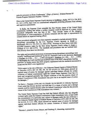 >
@                     ,
    Case 1:11-cv-20120-PAS Document 73 Entered on FLSD Docket 11/29/2011 Page 7 of 11




            nde f prs nesi HomeCon e af'( pto zfc) ( deal ra Of
               s or io r n       /a -e .'De ./yl fe, Fe r Bue u
                                                x
            PrsnsPr
              io opam Sttme Nu r 7 01
                         ae nt mbe: 320. )
            Prort t Unie St t sSup e eCo t de ii n i G o e e g v. l 39 U . 25 9 S.
              i o he t d a e      rm    ur' c so n l r Kel
                                          s                       y. 7 S. 4, 0
            Ct 1 1( 9 ) t r weenoc nsiuina s f
             . 01 1 70, hee r     o ttto l ae             prtc g piones&o abimy
                                                           oee rs r m r t
            and ca i ouspuaibm e .
                  prci      s nt
                l Kel t S r me Cour e tnd d t Due Pr es ca e o t Unt d S ae
                 n l he up e
                       y.             t xe e he        oc s lus f he ie t ts
            Co tm to hol i t t be o e a we f r cpi ntc d b de i d o a g a a c rs n
               nsi i w    d ng ha f r     lre e i e oul e prve f r nt e t i
            prc d a sfgu rs wee dz hm o he. n e i l e:noie of t c res,
             o e url ae ad r le i r r          y ncud   tc    he hag t)
            c O on a i o c os - xa na i o a e s w i e s s a d t rgh t r p e e a i b
             o    t ton r r s e mi ton f dv r e m s e n âe i t o e r s nt ton y
            c t s lb f r a i pa t he rng o ce .
             om e e o e n m ri n i m r
                                 al
            n e epr e u a s f g r we e t 0 e pr s l e t nde t i l prs ne f c ng
                s oc d r l a e ua ds r h x e sy x e d o ncude io m a i
            di cplna y pr c e n by t e U . S e e Co r ' de ii n i W ol v.
             si i r      o e di gs   h     S. upr m       uts c so n      F
            Mc nnel428U. 5 9 S.Ct296 (97 .Prs nc i Ne Jre weeas
              Do l.    S. 39, 4 . 3 1 4) io n w esy r lo
            accor e ensve rgbt by t New Je se Supr e Courts r i i Avant v.
                ded xt i i s       he     r y     em      ' ulng n
            Cllbrx6 N..496( 97 . n e sa r a pr e r t taeo l d hee
              il d 7 J     1 5)       tndads nd ocdues ha r uthe r
             sem diecty âom t et dec sons.
              t   r l       hes wo i i
             n e rght and pr d= lprot
                  i .s      oce       ecéonsofprs sf ci dici i pr ui wer
                                                i oner a ng s plnmy oceelngs e
             r ce l ' e m r e a d r i o e ' y t e N .. pr me Co t n t de ii , c na d
              e nty ' a m d n e nf m d'b h J Su e
                     r                                         ur i wo c sons M Do l
             v. n hn ( 2-4 , N.. ( 9 )a Jc bsv.Se he ,A--4)- N.. (99 .
               Pic k,A- 9 ) - J 1 95 nd a o     tp ns ( 19 , J 1 5)
             I Mc n l teCo rcai da dmo i ds meo teDOC'dsil ayh s g
             n Do ai h u t lrW n dse o fh            s icpi r evn
                                                          n
             pr i ' o fl he ens e t tDOC pr l i em ent bot t sandar a
               actces ' trt r ur ha
                      t                    opery mpl  s h he t     ds nnounced i
                                                                               n
             Avantand t X C' own r a i .'
                      he   s     egul tons'
             ' ih r pectt t r e ofBi
             ' t es
              W         o he ul     vensv.Si U nkmown N a e Age off dn lBm e
                                           x             m d   nl  e        au
             ofNac s ( 971 403 US 388,2 Ed 2 61 91 Et 1 - h alwe a
                 r oic 1 )             9L   D 9, 5    999 wMc lo d n
             i i d c us o a to f r d m n s a i ti v du l f d r l o c a s f c ra n
             mple a e f c i n o l ge glnq ndi i a e e a m i l or e t i
             viltonsoffdea c ns uto lrg st Unie SttsSu e Co tha ()
              oai     e rl o ét ina iht-he td ae prme ur s 1
             he l a r c gn z d ge e a l t ta l ge vi l ions of t d pr e s clus of
               e s nd e o i e n r ly ha le d o a               he ue oc s a e
             Feder Cons uton' Fi Am endmentm ay gi rse t an i ple ca ofacion
                  al   dt i s M                     ve i o       m i d use
             f d m s s .'
             or n ge .. '
             'n Da sv.Pm s n ( 9 )44 US 2 60 Ed 2 8 995 Ct2 4, Sup e
             ' vi
              I         sma 1 79 2       28, L    d 46,       26 t
                                                                 he r me
             Co tn e t tBie de ii n a d h l t t( )a ca e o a to a a da ge
               ur otd ha v ns cso n ed ha 1 lus f cin nd ma
             r m e c ul be i i d r c l t e t f de al ns iu i whe t d pr c s
              e dy o d mpled ie ty md r he e r Co tt ton' n he ue o e s
             cl e oft Consiuton' Fi Am e entw asvi at .'
               aus   he     tt i s %     ndm        ol ed-.'
             n e Unie Stts Sup e Cou thœ h l t tfde a o cas who ha alg dl
                    td ae      r me r s ed ha e rl m il            s le e y
             vi a e rgh st de t Fe r lConsi to s Ei Ame
              ol t d i t m r he de a      tm i n' ght  ndme we e a l a tun r
                                                           nt r , t e s de
              t crlmKa e ofapatc a c ,sb ett d mn e u e tl nzeo Bie v.
              he icl tncs     riulr ue ujc o n g s nd r le l f v ns
              Si Unk wnNa dAg nt ofFe ea Bura ofNac uc (971 403US38 29
               x no      me e s      d rl eu      ro s 1 )         8, L
              Ed 24 61 91 S Ct 1 99,whi h a l d a i ple c us o a ton f r ds a e
                      9,        9     c lowe n m i d a e f c i o m g s
              agai t i vi l f al om ci s f cerai vi a i of f r cons itdonal
                 ns ndi dlsl eder       al or t n ol tons     ede al    ttz

              6XY'''
              ' e nsJ.on dbySoue, e ran Gi bugJ.disne g, x esdt
               ' ve .jie
               St              trBrye, d ns r J, se     e prse he
                                              7
 