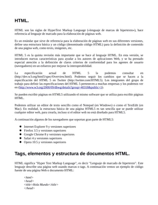 HTML 5 | PDF