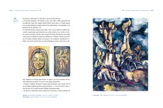 Capítulo 2 | La continuación de lenguajes y tendencias en la modernidad nacional |172|                                                                                                          |173|   La continuación de lenguajes y tendencias en la modernidad nacional | Capítulo 2




          |222|                     El moderno expresionismo se desarrolla en dos momentos históricos:
          Gran Tesoro
          del Arte, Op. Cit.,       a|El período preliminar o del impulso se ubica entre 1885 y 1990, representado por
          Pág. 60-63.
                                    los artistas Van Gogh, Paul Gauguin, Edward Munch, James Ensor, y F. Hodler, quienes
                                    con sus obras abandonan la alegría sensual de los impresionistas, concentrándose en los
                                    problemas del ser individual.|222|
                                    b|El período alemán se enmarca entre 1905 y 1913 y en él se define el verdadero mo-
                                    vimiento expresionista, representado por tres núcleos artísticos. Uno de ellos es el pri-
                                    mer núcleo de Dresde, conocido como el grupo «El Puente» (Die Brücke), que forman
                                    cuatro jóvenes estudiantes de arquitectura influidos por el filósofo Nietzche, quien afir-
                                    ma: «El hombre es grande porque es un puente y no un objetivo». Inconformes y re-
                                    beldes, estos jóvenes deciden llevar una vida antiburguesa y luchar contra el arte acadé-




                                    mico imperante en Europa, promoviendo un regreso a las raíces primitivas del arte.
                                    Otras definiciones permiten reconocerle como grupo expresionista:
                                    |Al elegir el emblema del puente, el grupo quería presentarse como vínculo entre el
                                    arte del pasado (tradición primitiva, gótica, germánica,...) y el arte del futuro como vi-
                                    sión más libre de la sociedad humana (hallazgos postimpresionistas).
                                    |«El puente» se desarrolla al mismo tiempo que el fauvismo en Francia, alrededor de


                                    Nidia Serra|Retrato de mujer|Acuarela/papel|64 x 46 cms.|Sin fecha|Col. Familia T. S.        Ernesto Lothar|Paisaje|Óleo/madera|60 x 45 cms.|C.1946|Col. Museo Bellapart.
                                    Eligio Pichardo|Sin título|Mixta/papel|75 x 43 cms.|Sin fecha|Col. Aída Bonelly.
 