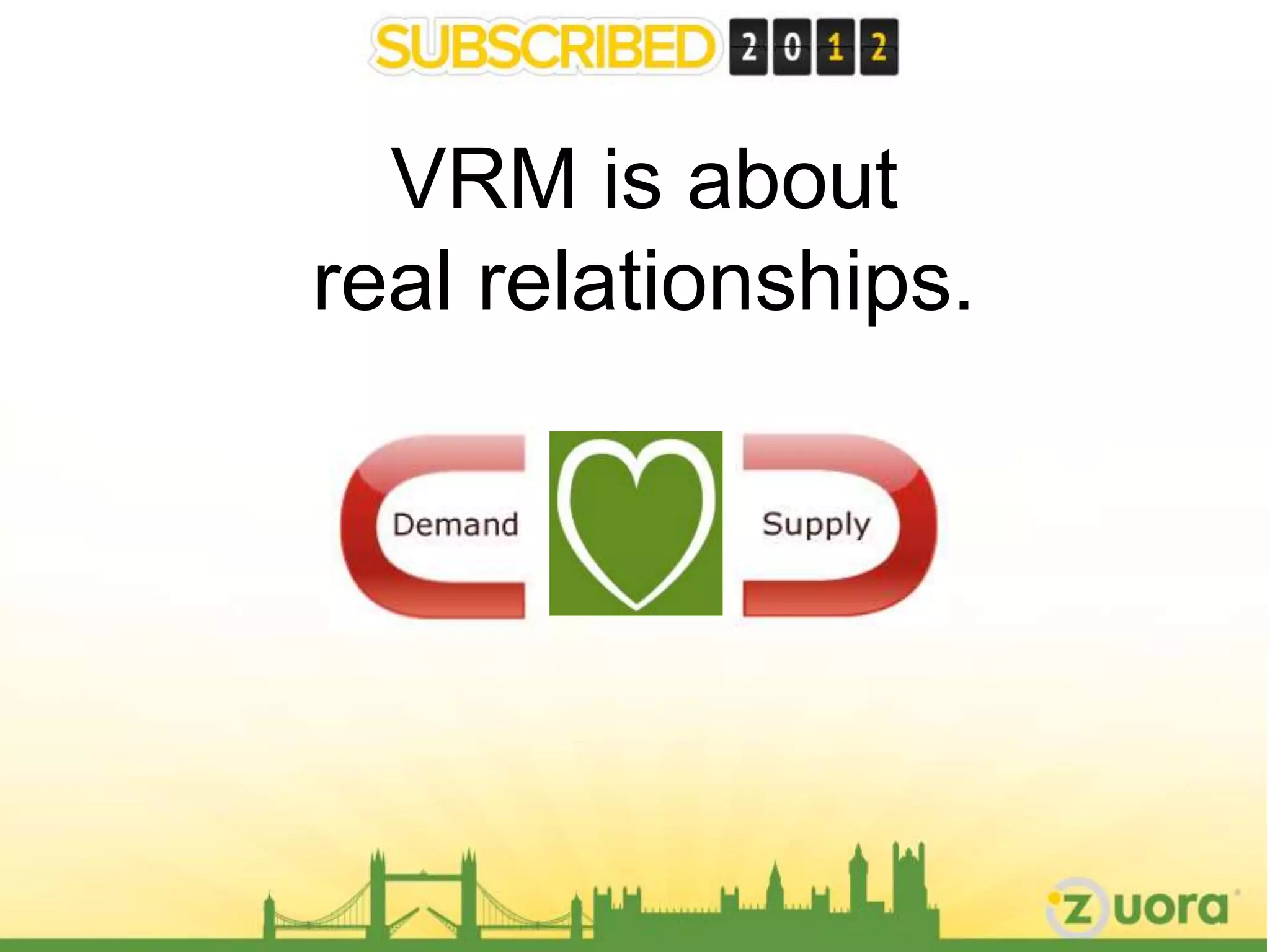 VRM is about
real relationships.
 