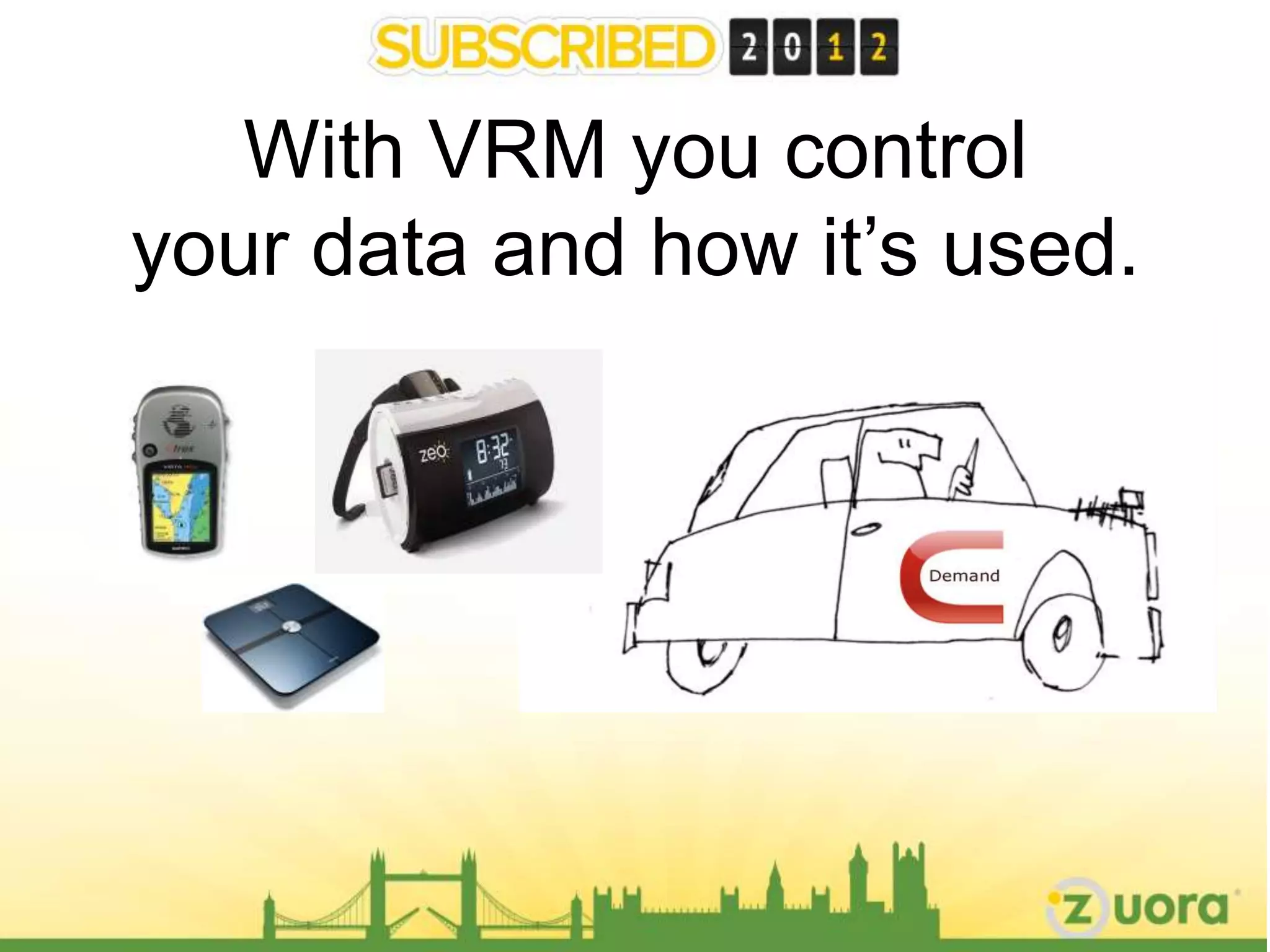 With VRM you control
your data and how it’s used.
 