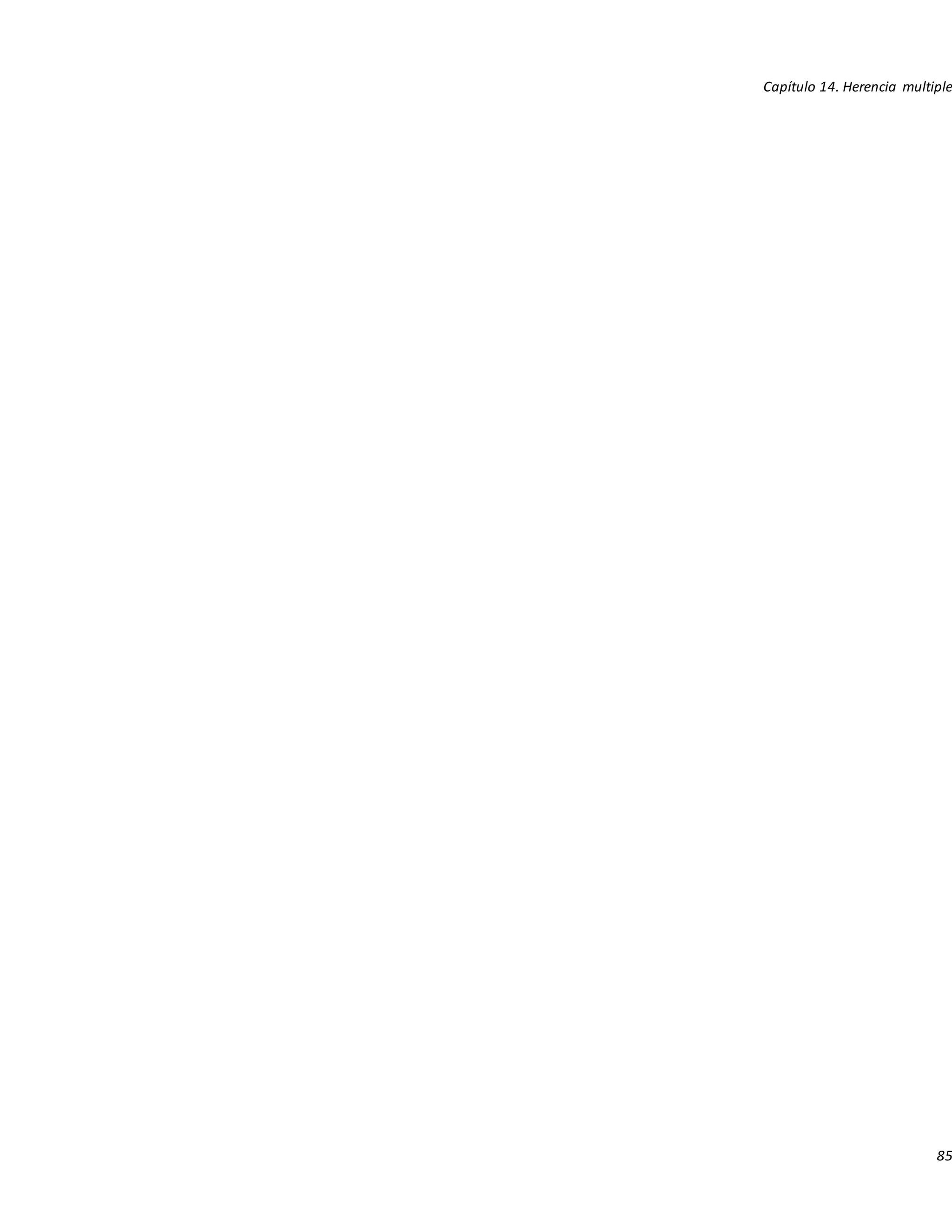 Capítulo 14. Herencia multiple
85
 