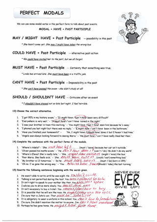 modal exercises answer key