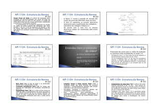 •13/06/2012
•6
EnsaioEnsaioEnsaioEnsaio VisualVisualVisualVisual dededede SoldaSoldaSoldaSolda:::: O critério de aceitação para
avaliação de descontinuidades nas peças de teste de
qualificação está no item 6.4 da norma: O cordão de
solda deve estar livre de trincas, penetração inadequada
e excessiva e visualmente aceitável.
A profundidade de mordedura adjacente ao cordão
de solda na parte externa da tubulação não deve
exceder 1/32 ou 12,5% da espessura de parede, o que
for menor. Não deve haver um comprimento maior do
que 50mm em qualquer comprimento 300mm contínuo
de solda.
•186
A figura 12 ilustra a posição de retirada dos
corpos de prova das diferentes peças de teste;
O item 6.5 apresenta os ensaios destrutivos
necessários para a qualificação dos soldadores /
operadores de soldagem (tabela 6.3).
De acordo com o item 6.6, os ensaios
destrutivos podem ser substituídos pelo ensaio
radiográfico.
•187 •188
•189
Para continuar é fundamental que você entenda
bem os conceitos apresentados no vídeo.
Você pode assistir novamente, basta clicar no
botão play .
Caso queira prosseguir, mesmo assim dê uma
parada, beba uma água, levante um pouco da
cadeira e somente depois continue o seu
estudo.
Boa Sorte!
•190
Preparação das juntas para as soldas de produção:
os requisitos estão estabelecidos na seção 7.0:
◦ Alinhamento (item 7.2): Para tubos de mesmo diâmetro, o
desalinhamento máximo deve ser de 3,2mm;
◦ Uso de acopladeiras (item 7.3): No caso de acopladeiras
internas, a remoção deve ser feita após o término do
passe de raiz. Nas acopladeiras externas, o comprimento
total mínimo de solda para a sua remoção deve ser de
50% do comprimento total;
•191
BiselBiselBiselBisel (item(item(item(item 7777....4444)))):::: O tipo de bisel e as dimensões
devem estar especificados na EPS;
CondiçõesCondiçõesCondiçõesCondições atmosféricasatmosféricasatmosféricasatmosféricas (item(item(item(item 7777....5555)))):::: As soldas não
deverão ser realizadas em condições atmosféricas
adversas;
EspaçamentoEspaçamentoEspaçamentoEspaçamento (item(item(item(item 7777....6666)))):::: Se a solda estiver acima do
nível do solo, o espaçamento em torno da junta a
ser soldada deverá ser de no mínimo 400mm. Se
estiver na vala, a dimensão da mesma deverá ser
suficientemente adequada para que a solda possa
ser realizada.
•192
LimpezaLimpezaLimpezaLimpeza inicialinicialinicialinicial eeee entreentreentreentre passespassespassespasses (item(item(item(item 7777....7777)))):::: a
remoção pode ser feita através de escovas
rotativas / esmerilhadeiras quando não estiver
indicado o uso de escovas manuais.
Ferrugem, escamas e inclusões devem ser
removidas nos chanfros e entre passes.
Para processos semi-automáticos e
automáticos, pontos elevados, porosidade e
início de cordões devem ser esmerilhados antes
do próximo passe.
•193
AcabamentosAcabamentosAcabamentosAcabamentos dededede soldasoldasoldasolda (item(item(item(item 7777....8888)))):::: O reforço de solda
máximo permitido é de 1,6 mm. Dois passes de
solda não devem iniciar no mesmo ponto e a largura
do cordão de solda deve ser pelo menos 3mm maior
do que a largura do chanfro.
Soldagem com rolos (item 7.9) é permitido desde
que seja garantido o alinhamento da junta através
do uso de suportes estruturais e um número mínimo
de roletes para evitar a flambagem do trecho
suportado.
•194
 
