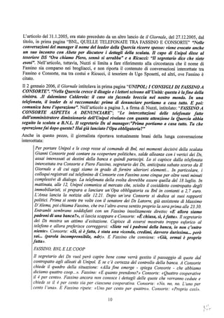 motivazioni sentenza Berlusconi - nastro Fassino/Consorte
