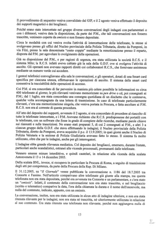motivazioni sentenza Berlusconi - nastro Fassino/Consorte