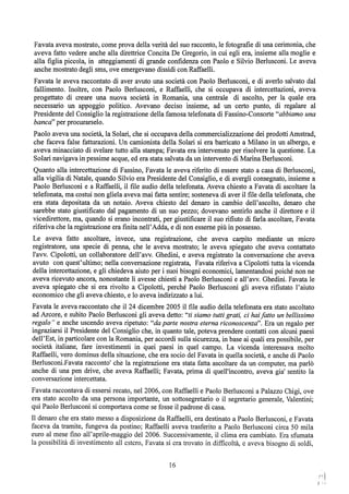 motivazioni sentenza Berlusconi - nastro Fassino/Consorte