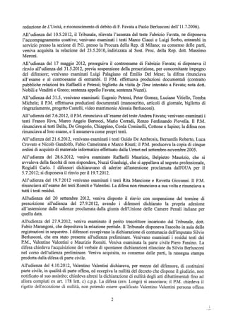 motivazioni sentenza Berlusconi - nastro Fassino/Consorte