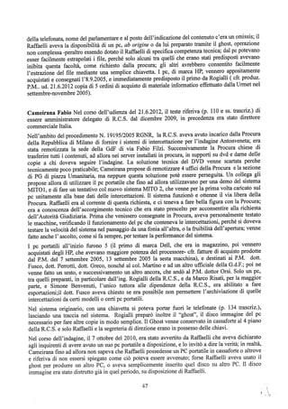 motivazioni sentenza Berlusconi - nastro Fassino/Consorte
