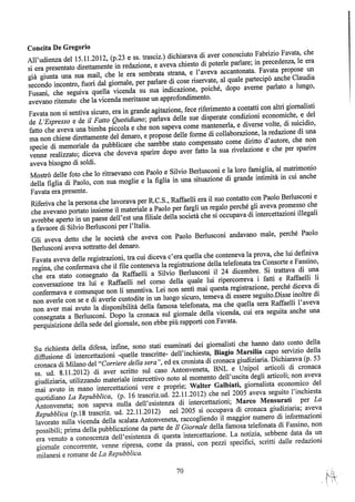 motivazioni sentenza Berlusconi - nastro Fassino/Consorte