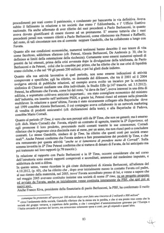 motivazioni sentenza Berlusconi - nastro Fassino/Consorte
