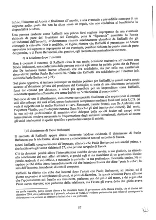 motivazioni sentenza Berlusconi - nastro Fassino/Consorte