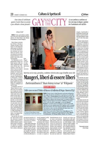 Corriere di Romagna (Gay And The City) del 13.12.2012