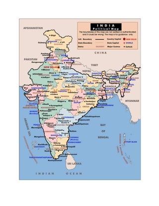 MAP INDIA POLITICAL