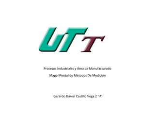Procesos Industriales y Área de Manufacturado
   Mapa Mental de Métodos De Medición




      Gerardo Daniel Castillo Vega 2 ‘’A’
 