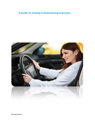 A Guide To Finding A Good Driving Instructor




Driving Lessons
 