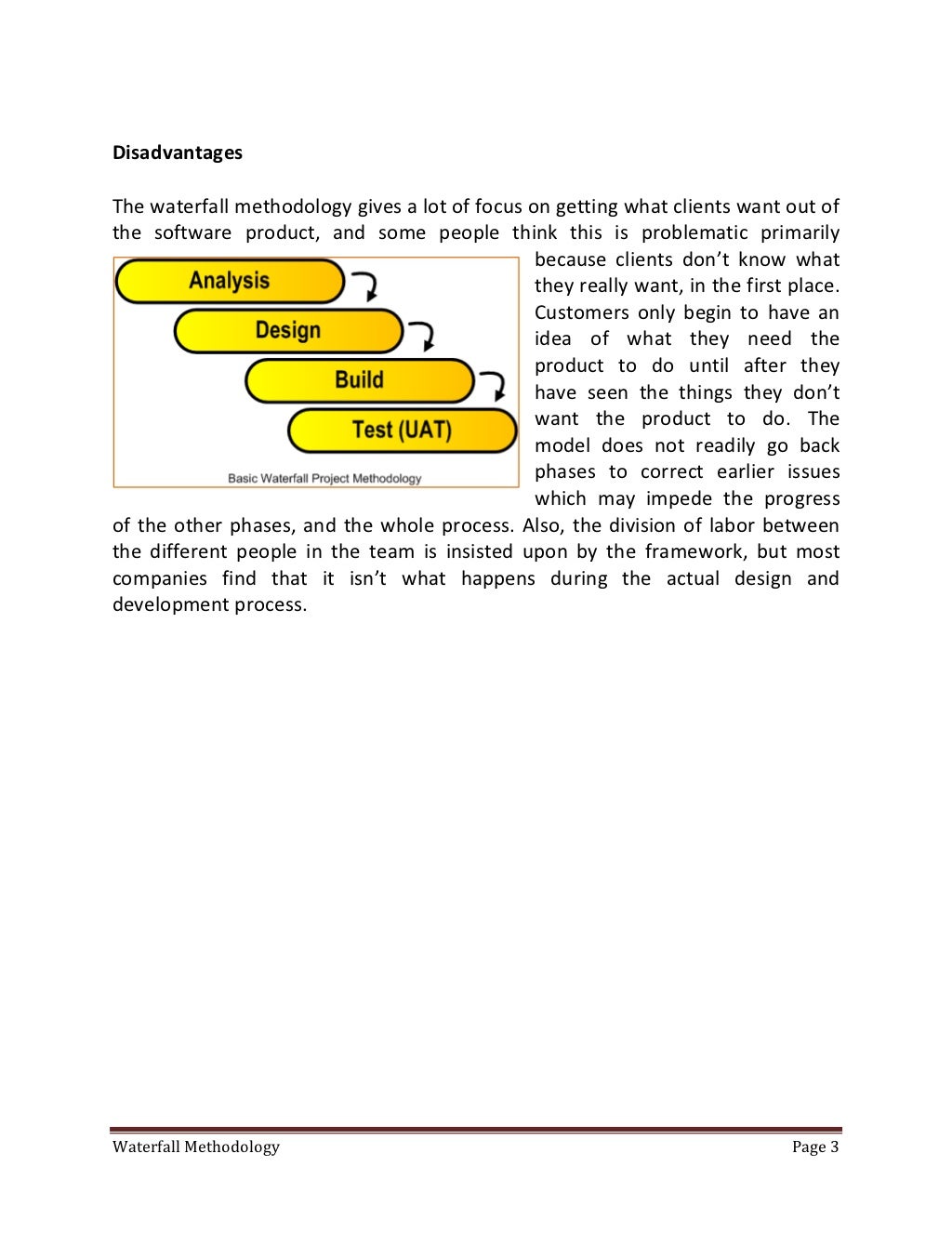 The Waterfall Methodology s Advantages And Disadvantages