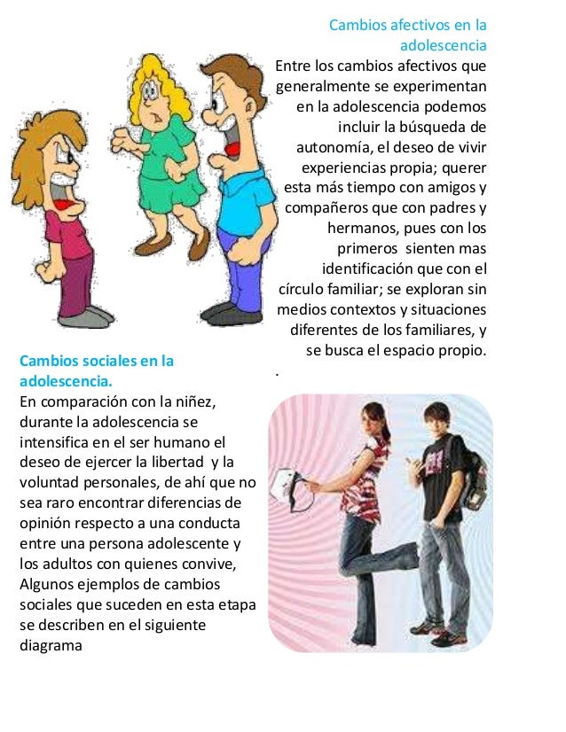 Cambios en la adolescencia
