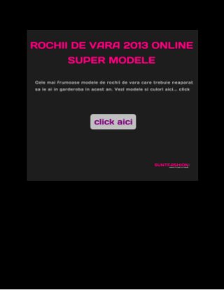 Rochii de vara - Rochii 2013 online ieftine