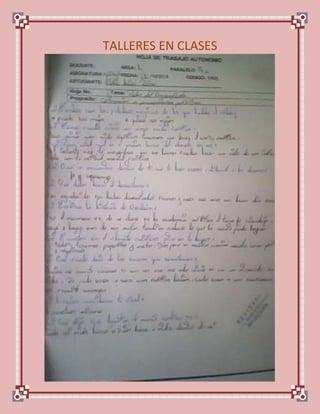 TALLERES EN CLASES

 
