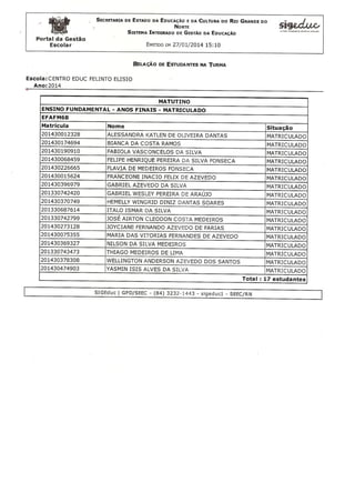 TURMAS - CEFE  -2014