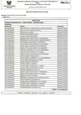 TURMAS - CEFE  -2014