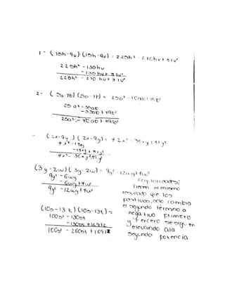 Binomios al cuadrado