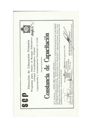 Constancias de preparación académica 