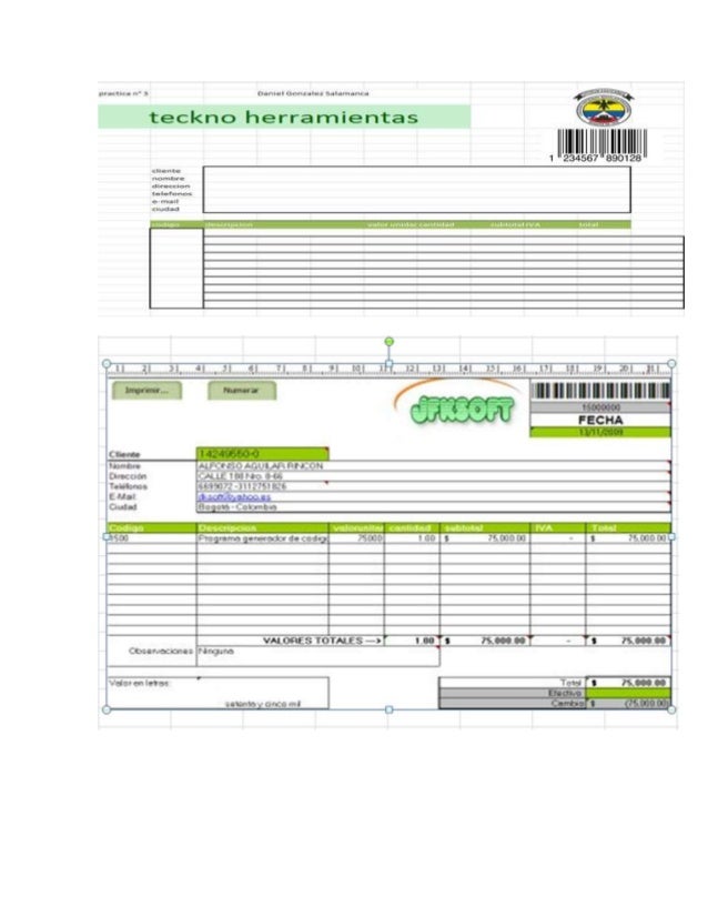 factura en excel factura excel