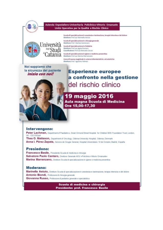19 maggio 2016 h. 15.0017.30, aula magna scuola di medicina e chir…