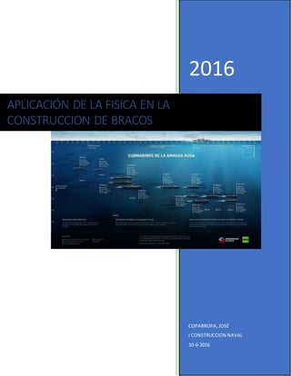 2016
COPARROPA,JOSÉ
I CONSTRUCCION NAVAL
10-6-2016
APLICACIÓN DE LA FISICA EN LA
CONSTRUCCION DE BRACOS
 