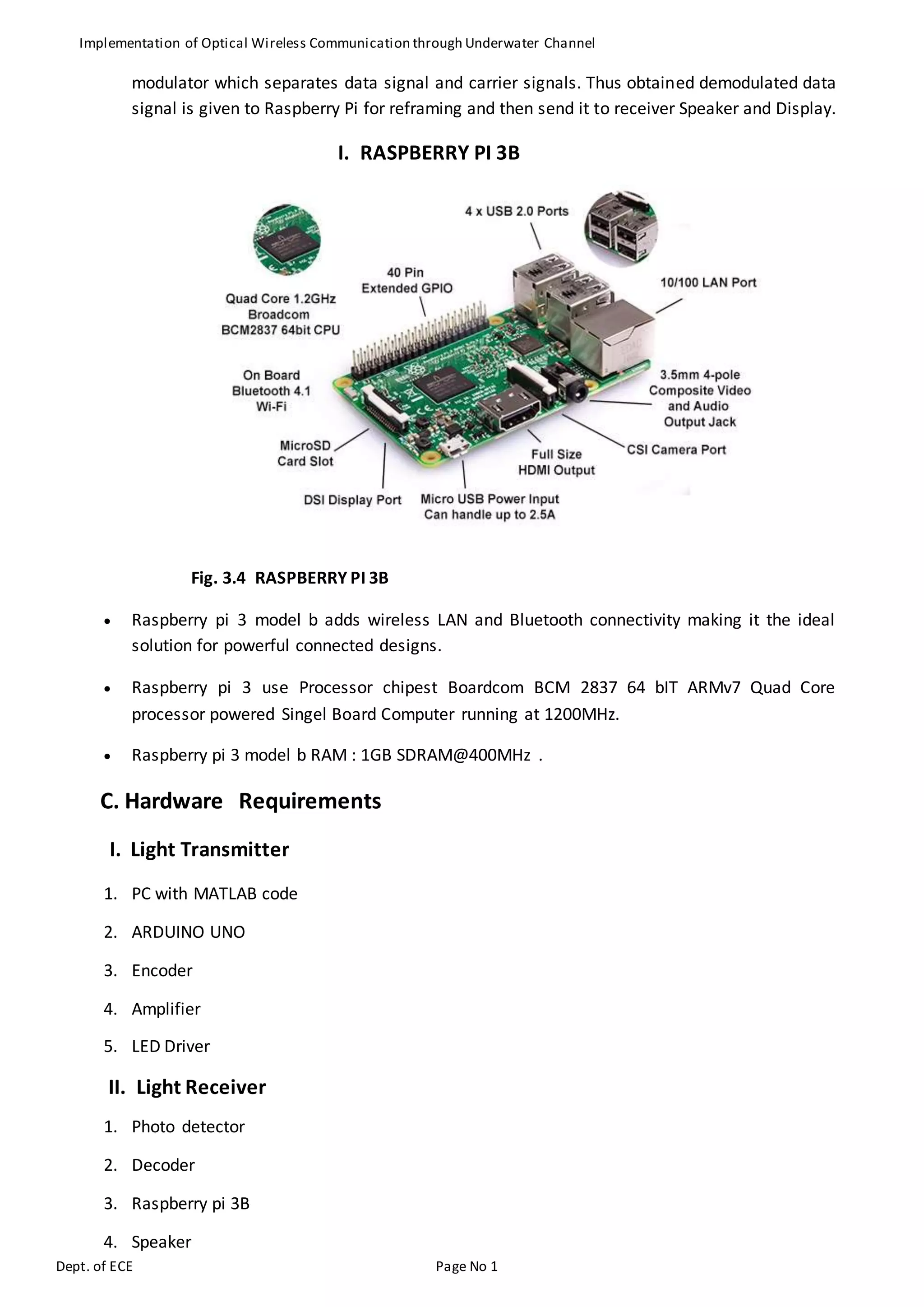 Implementation of Optical wireless communication through underwater ...