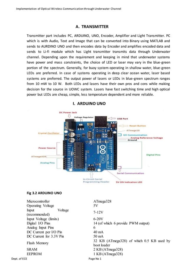 Implementation of Optical wireless communication through underwater ...