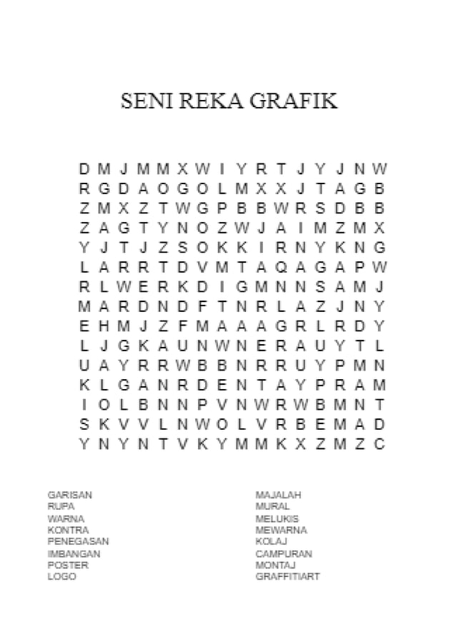 teka silangkata seni reka grafik peralihan | DOCX