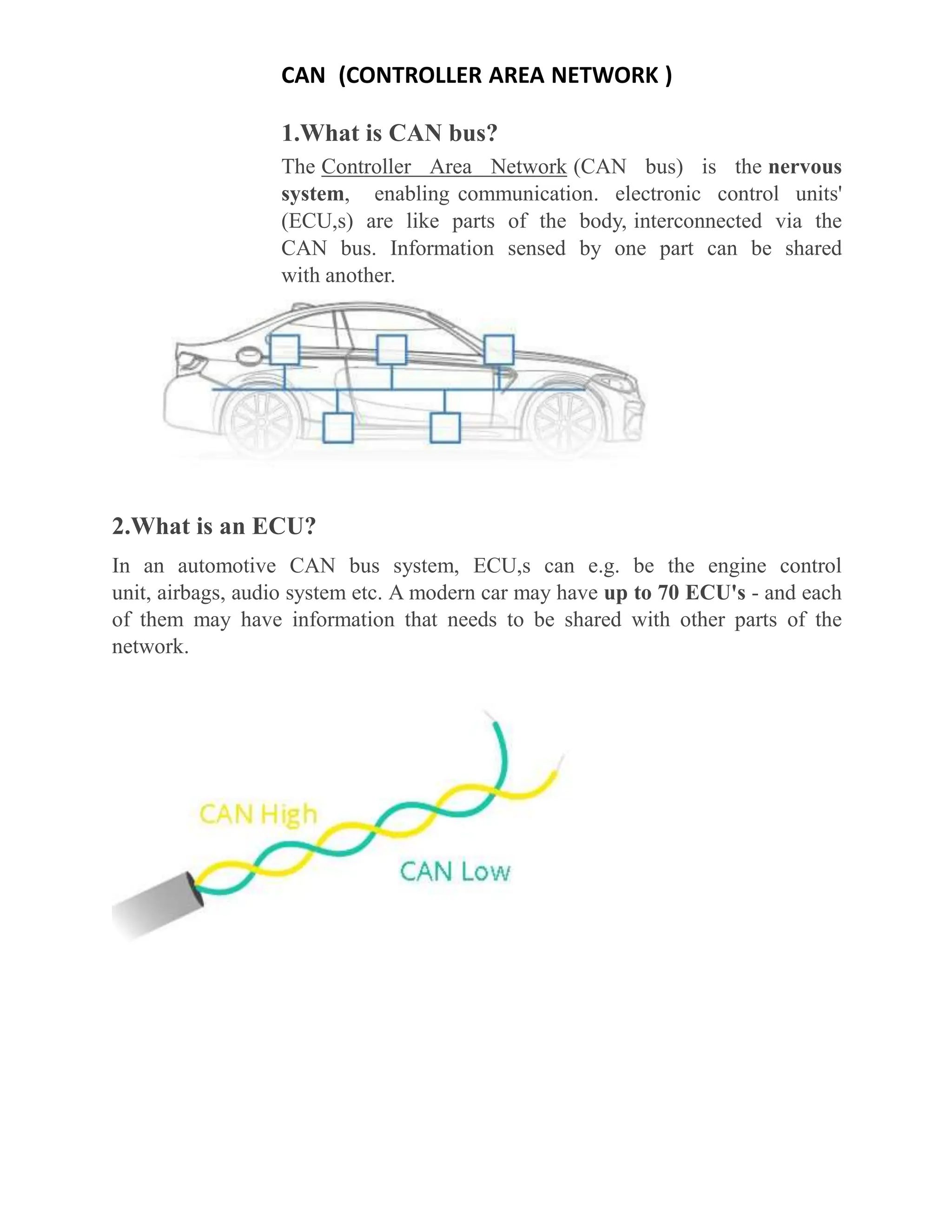 What is Can bus in automotive Ecu car.ppt | Computer Networking | Computing